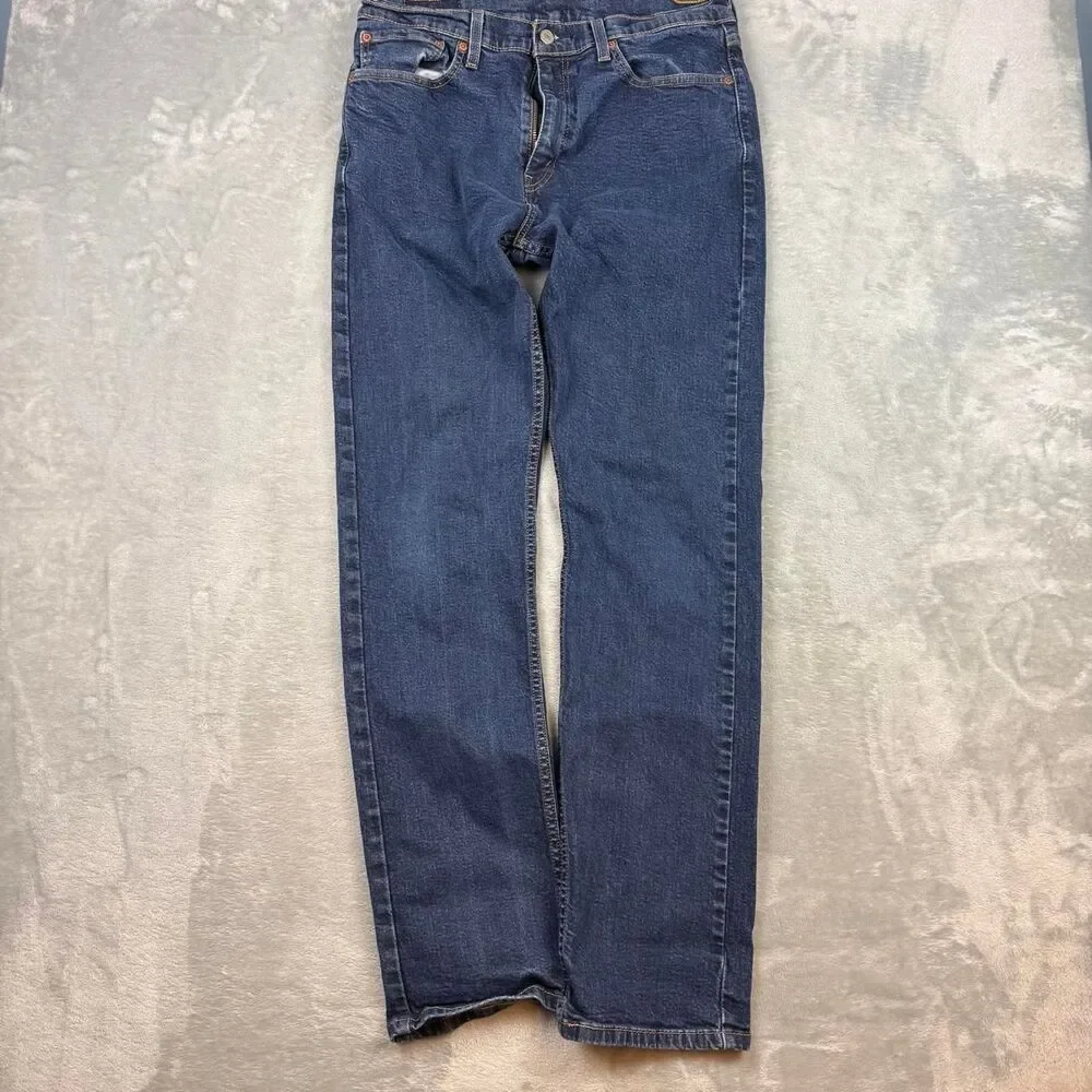 Levi-s Men's Navy and Blue Jeans